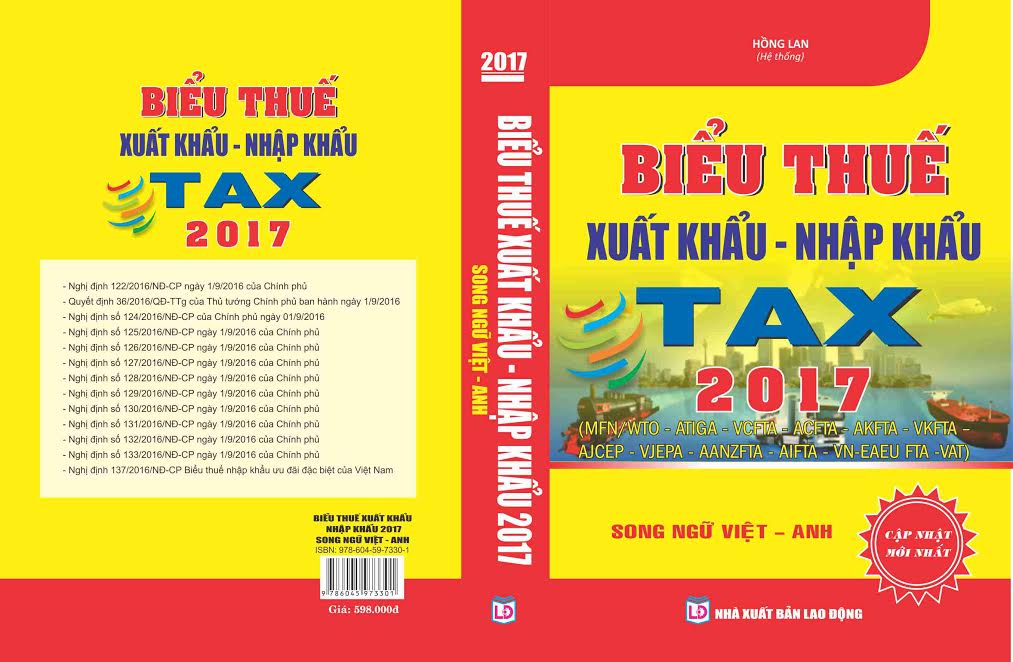 sách biểu thuế xuất nhập khẩu song ngữ Việt Anh 2017